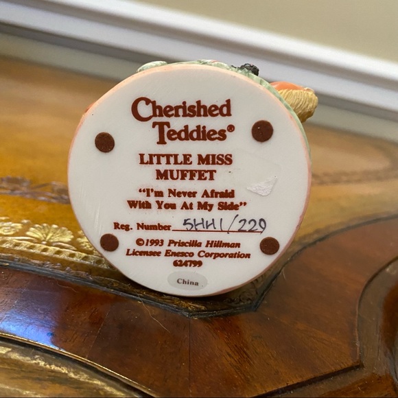 Cherished Teddies LITTLE MISS MUFFET 'I'm Never Afraid With You At My Side' rare - Picture 4 of 4
